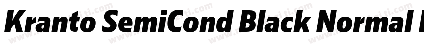 Kranto SemiCond Black Normal Inline字体转换